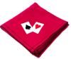 Bridge Table Cover, Wool-Nylon, Design #01 - 2-Card Heart and Spade, Burgundy
